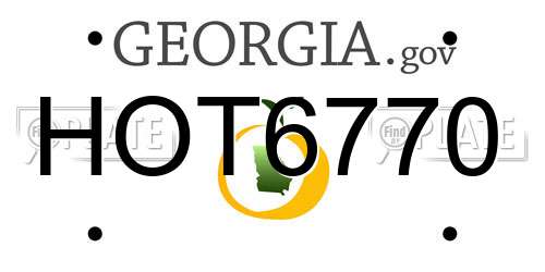 HOT6770 Georgia License Plate