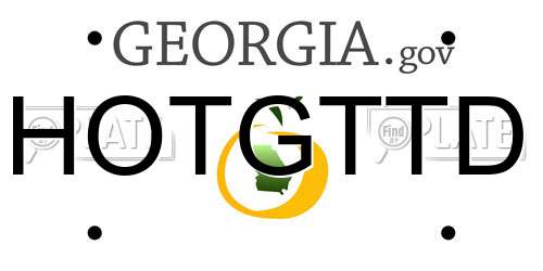 HOTGTTD Georgia License Plate