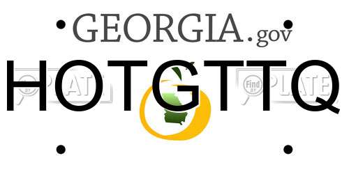 HOTGTTQ Georgia License Plate