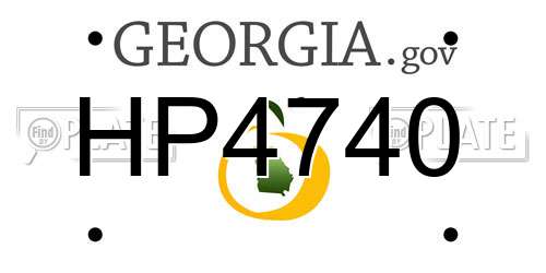 HP4740 Georgia License Plate