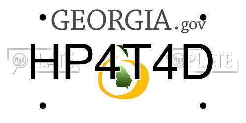HP4T4D Georgia License Plate