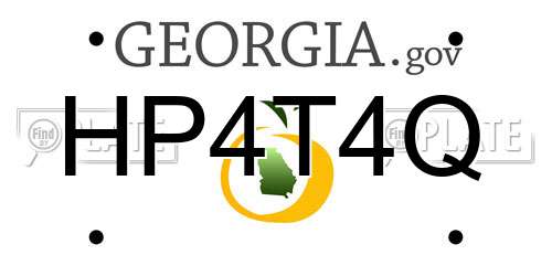 HP4T4Q Georgia License Plate