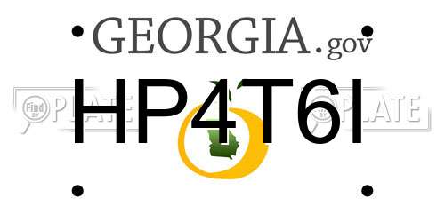 HP4T6I Georgia License Plate