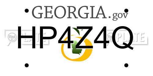 HP4Z4Q Georgia License Plate