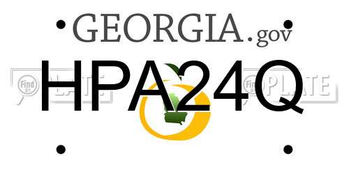 HPA24Q Georgia License Plate