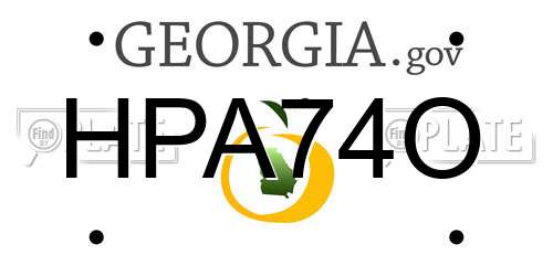 HPA74O Georgia License Plate