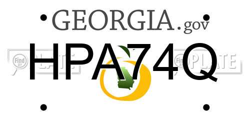 HPA74Q Georgia License Plate