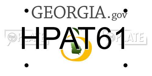 HPAT61 Georgia License Plate