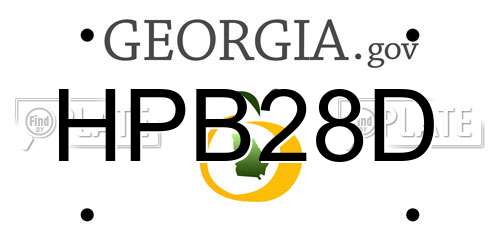 HPB28D Georgia License Plate
