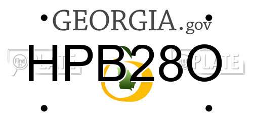 HPB28O Georgia License Plate