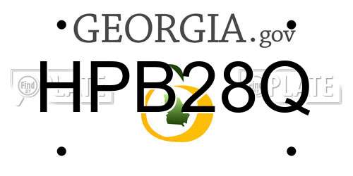 HPB28Q Georgia License Plate