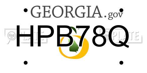 HPB78Q Georgia License Plate