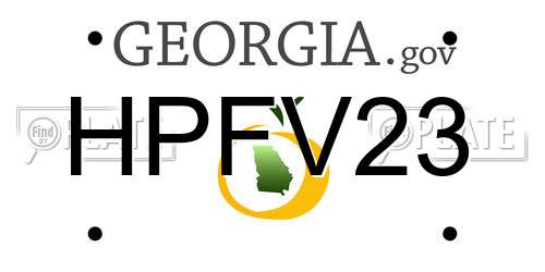HPFV23 Georgia License Plate