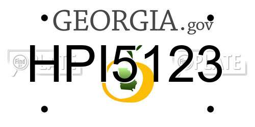 HPI5123 Georgia License Plate