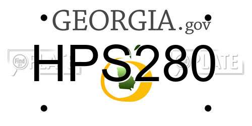 HPS280 Georgia License Plate