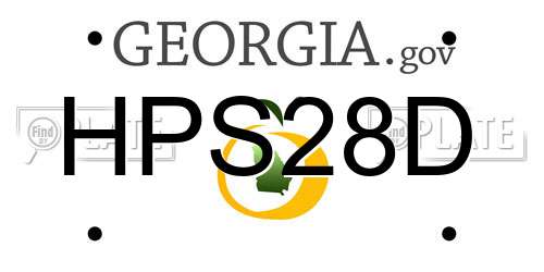 HPS28D Georgia License Plate