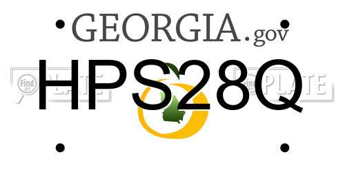 HPS28Q Georgia License Plate
