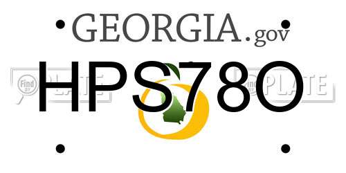 HPS78O Georgia License Plate
