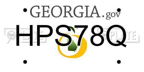 HPS78Q Georgia License Plate