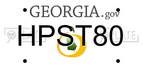 HPST80 Georgia License Plate