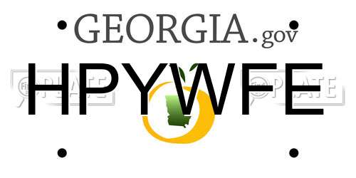 HPYWFE Georgia License Plate