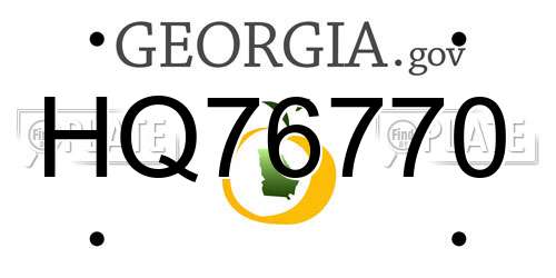 HQ76770 Georgia License Plate