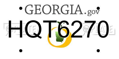 HQT6270 Georgia License Plate