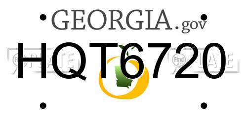 HQT6720 Georgia License Plate