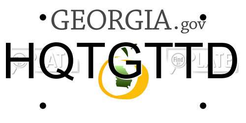HQTGTTD Georgia License Plate