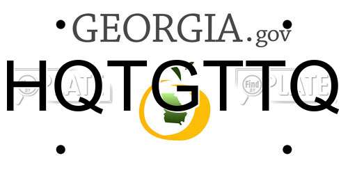 HQTGTTQ Georgia License Plate