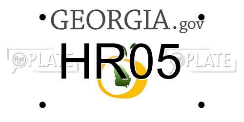 HR05 Georgia License Plate