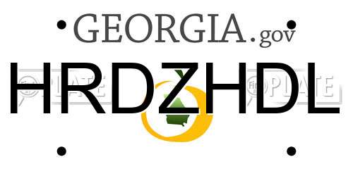 HRDZHDL Georgia License Plate