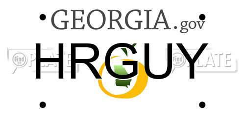 HRGUY Georgia License Plate