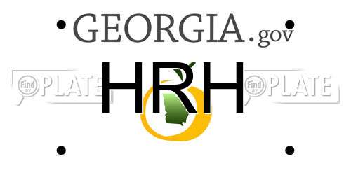 HRH Georgia License Plate