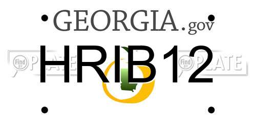 HRIB12 Georgia License Plate
