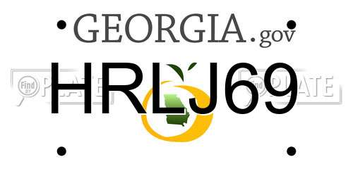 HRLJ69 Georgia License Plate