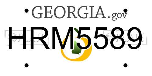 HRM5589 Georgia License Plate