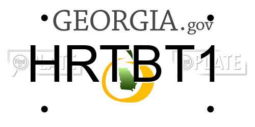 HRTBT1 Georgia License Plate