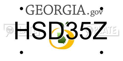 HSD35Z Georgia License Plate