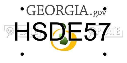 HSDE57 Georgia License Plate