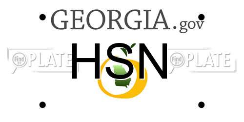 HSN Georgia License Plate