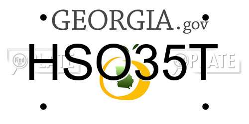 HSO35T Georgia License Plate