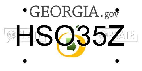 HSO35Z Georgia License Plate