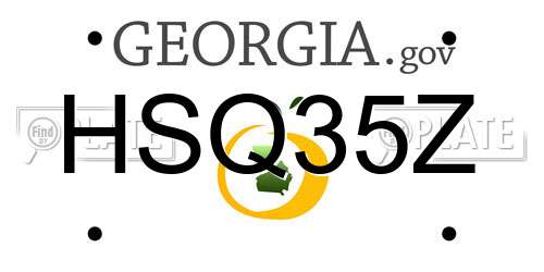 HSQ35Z Georgia License Plate