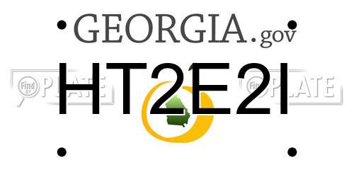 HT2E2I Georgia License Plate