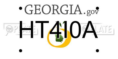 HT4I0A Georgia License Plate