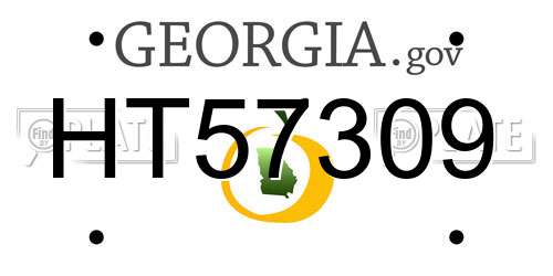HT57309 Georgia License Plate