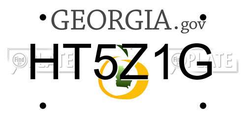 HT5Z1G Georgia License Plate