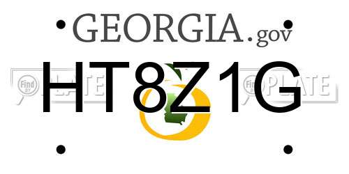HT8Z1G Georgia License Plate