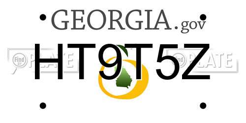 HT9T5Z Georgia License Plate